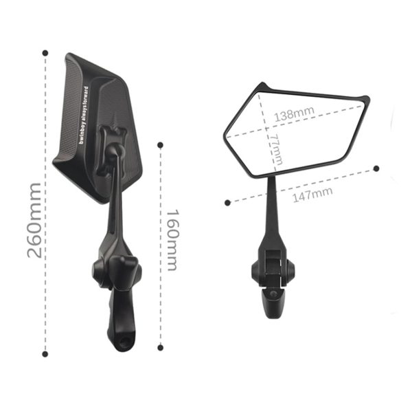 Universal Rearview Mirror With Reflector HD